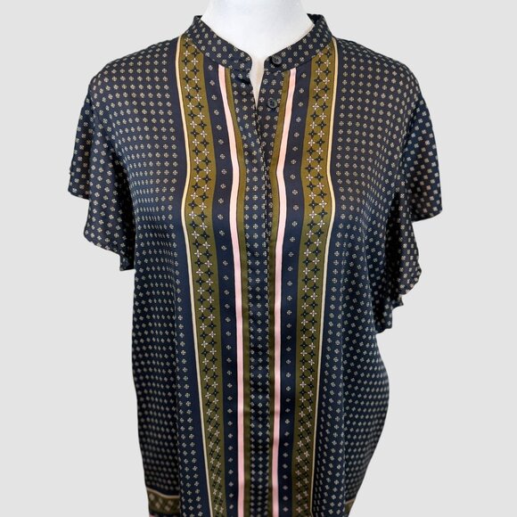 Womens Short Sleeved Ann Taylor Blouse - Picture 2 of 7